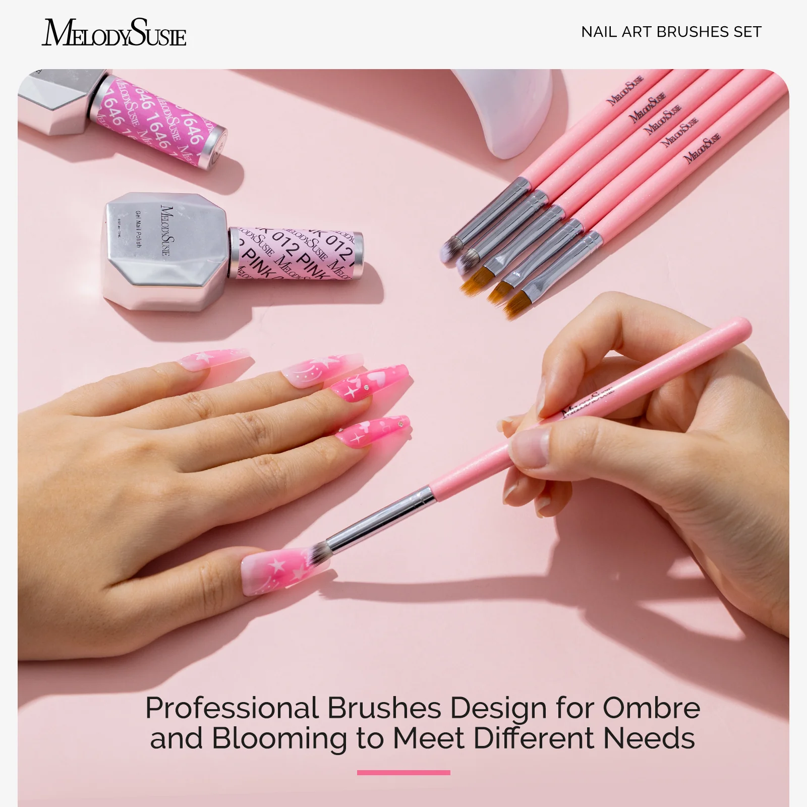 Ombre Nail Brushes 6Pcs - Image 6