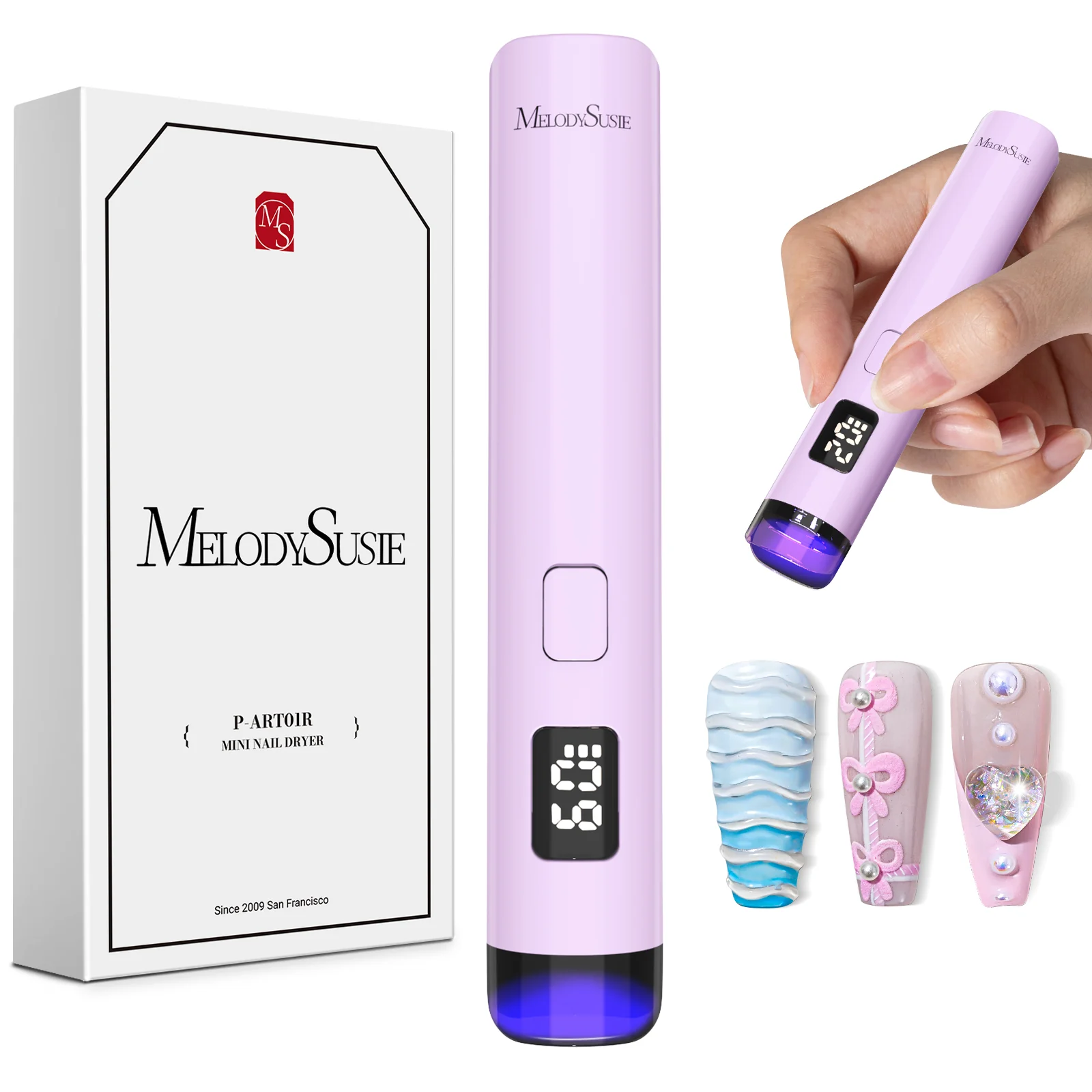 P-Art01R Rechargeable Mini LED/UV Nail Art Lamp - Image 10