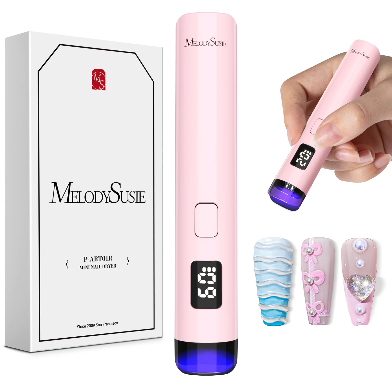 P-Art01R Rechargeable Mini LED/UV Nail Art Lamp - Image 9