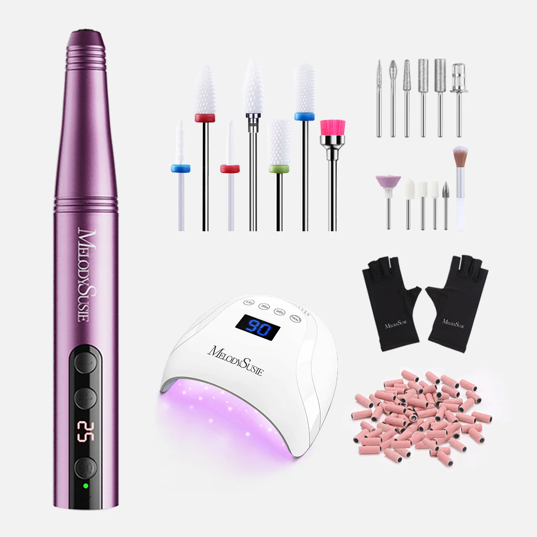 PC180F Portable Rechargeable Nail Drill 25,000RPM - Beginner Kit - Image 9