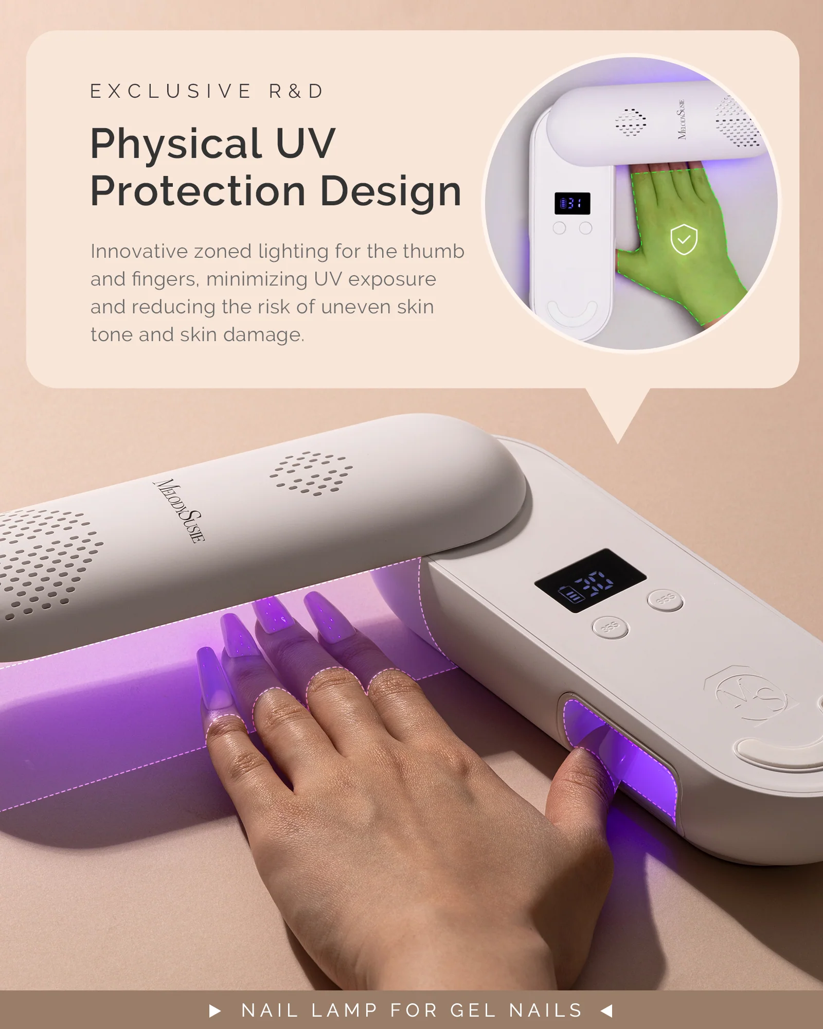 P-Plus20F Innovative UV Protection Rechargeable UV/LED Nail Lamp - Image 3