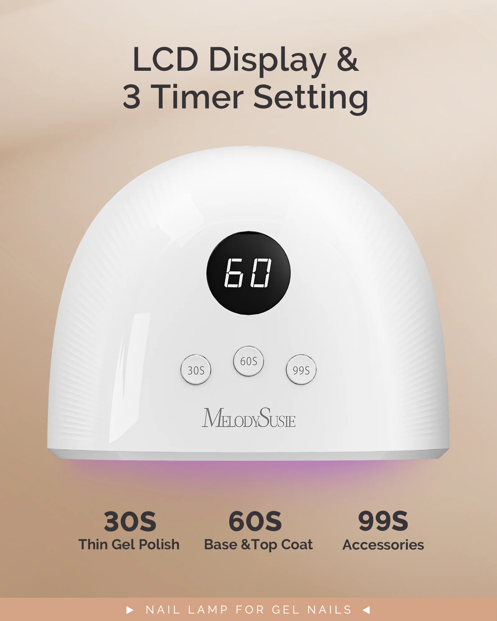 P-PLUS30F UV/LED Nail Lamp - White - Image 4