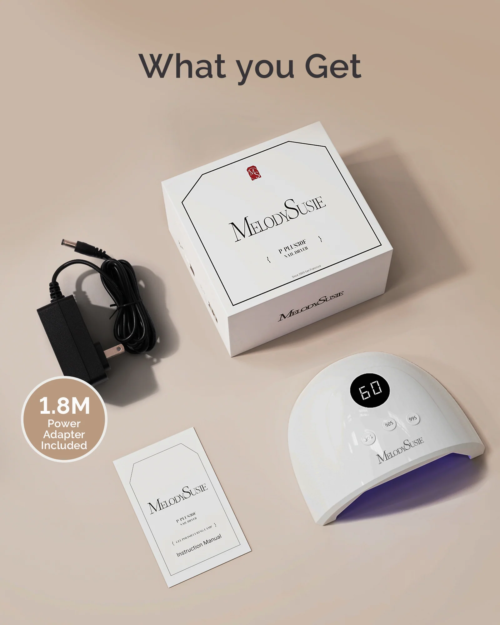 P-PLUS30F UV/LED Nail Lamp - White - Image 5