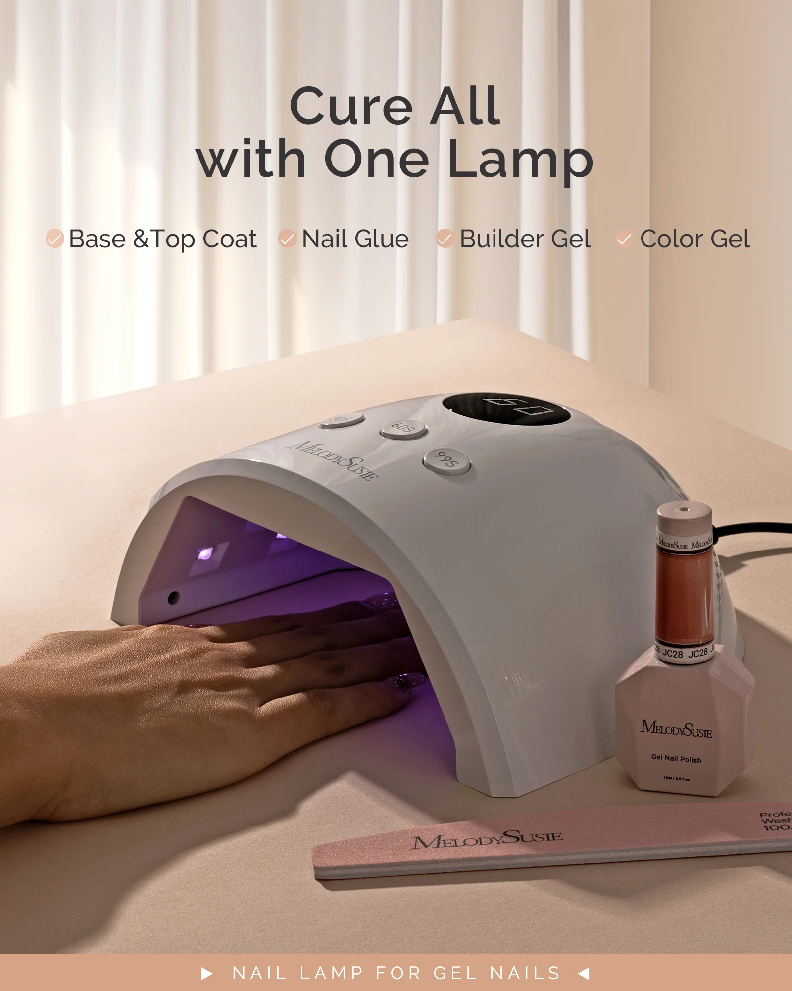 P-PLUS30F UV/LED Nail Lamp - White - Image 6