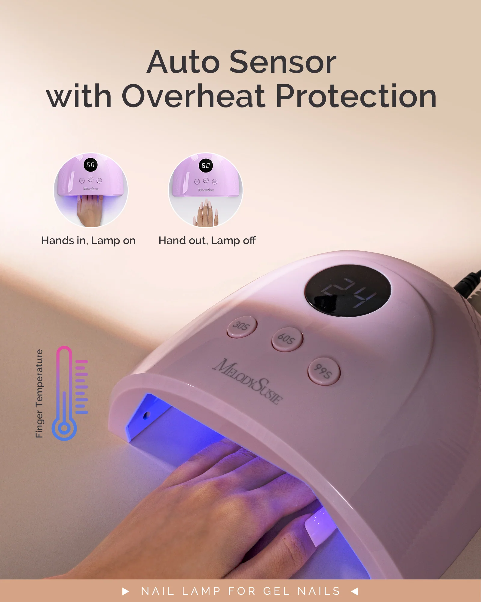 P-PLUS30F UV/LED Nail Lamp - Purple - Image 4