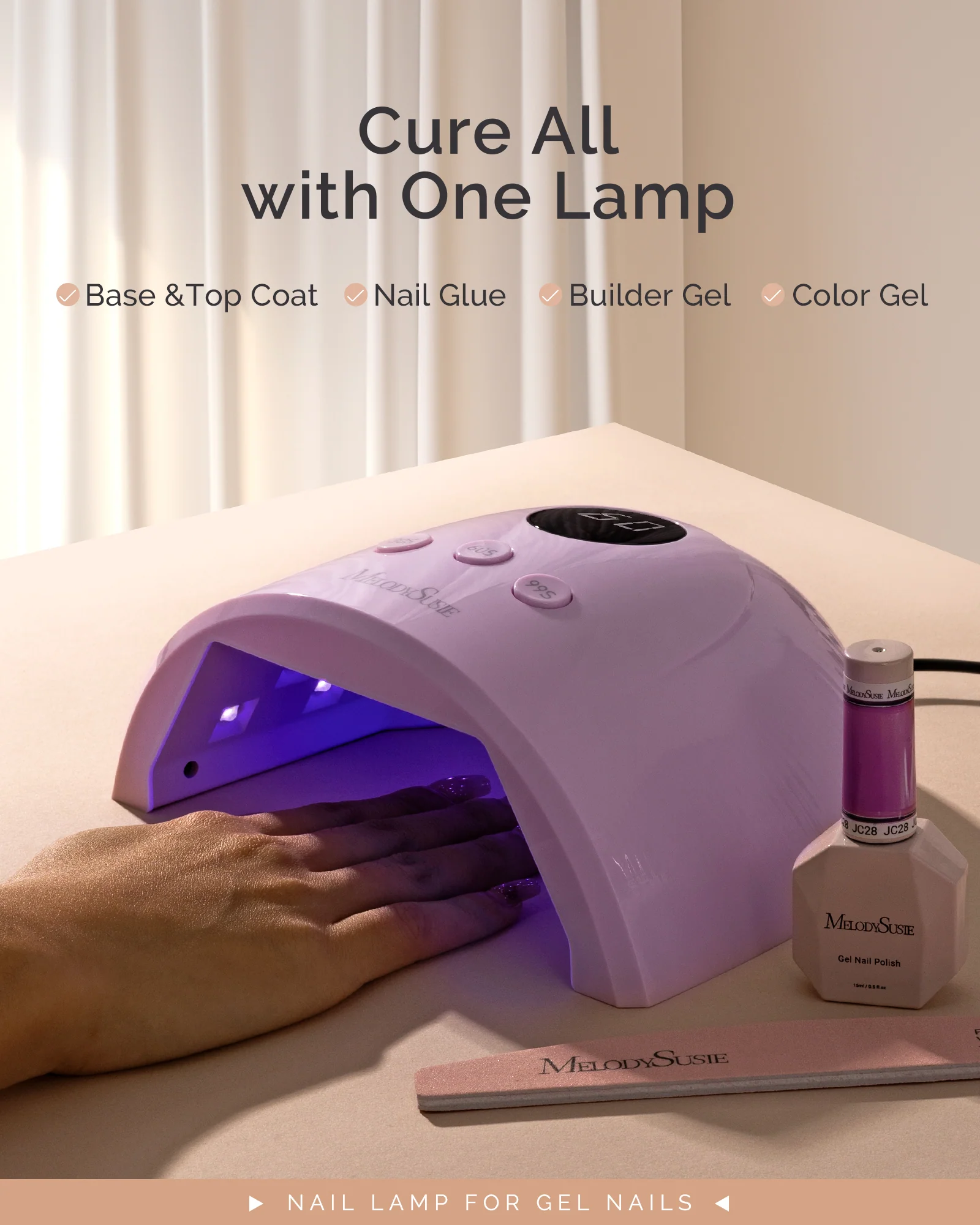 P-PLUS30F UV/LED Nail Lamp - Purple - Image 5