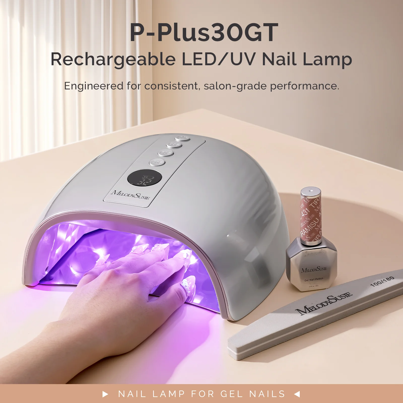 P-PLUS30GT Gel Nail Polishes Kit - Silver - Image 7