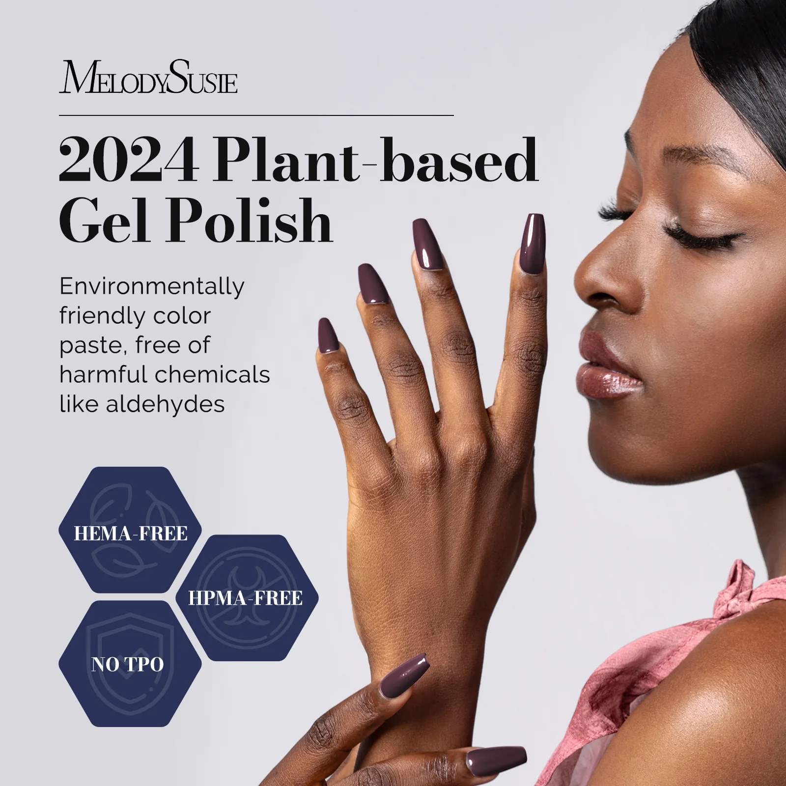 Fleurwee HEMA-Free & HPMA-Free & TPO-Free Gel Nail Polish Plant-based 0.5 fl oz/15ml - P30 Chocolate Mousse - Image 2