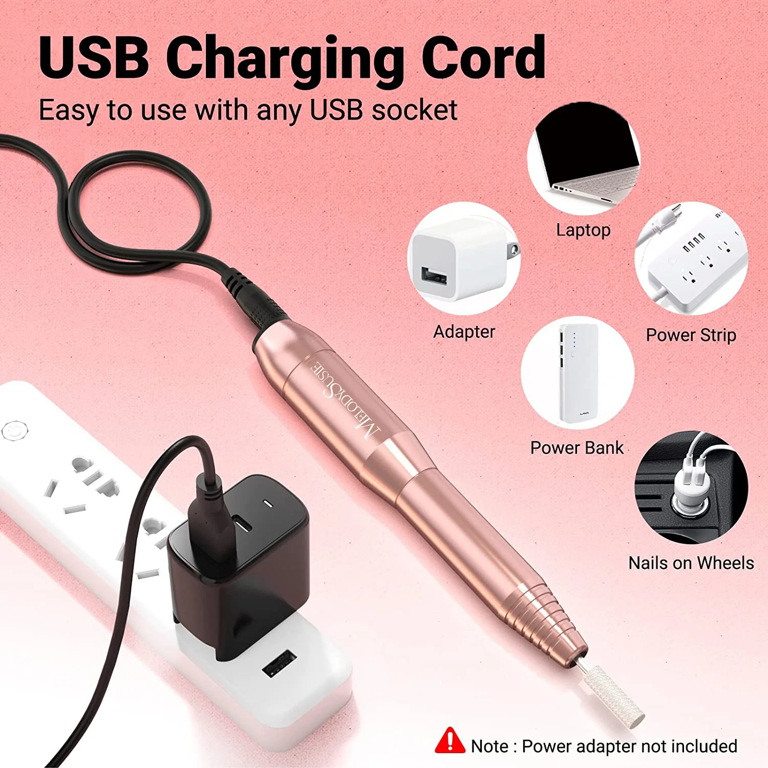 PC120I Pen-Shaped Portable USB Nail Drill 20,000RPM - Image 4