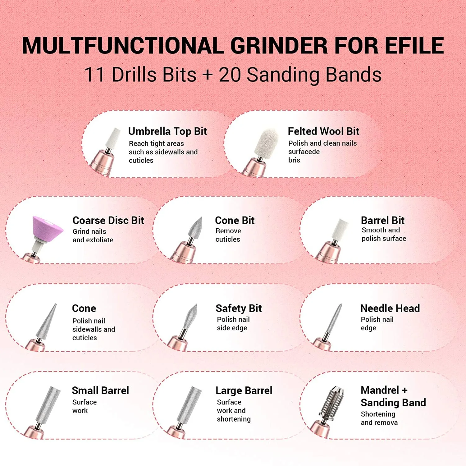 PC120I Pen-Shaped Portable USB Nail Drill 20,000RPM - Image 7
