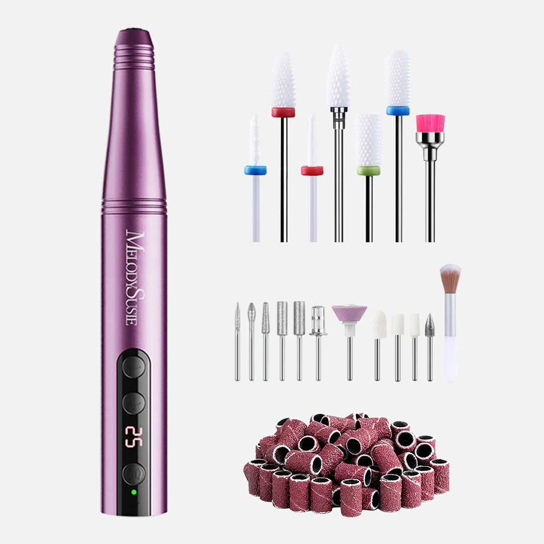 PC180F Pen-Shaped Rechargeable Nail Drill 25,000RPM - Rose Gold - Image 8
