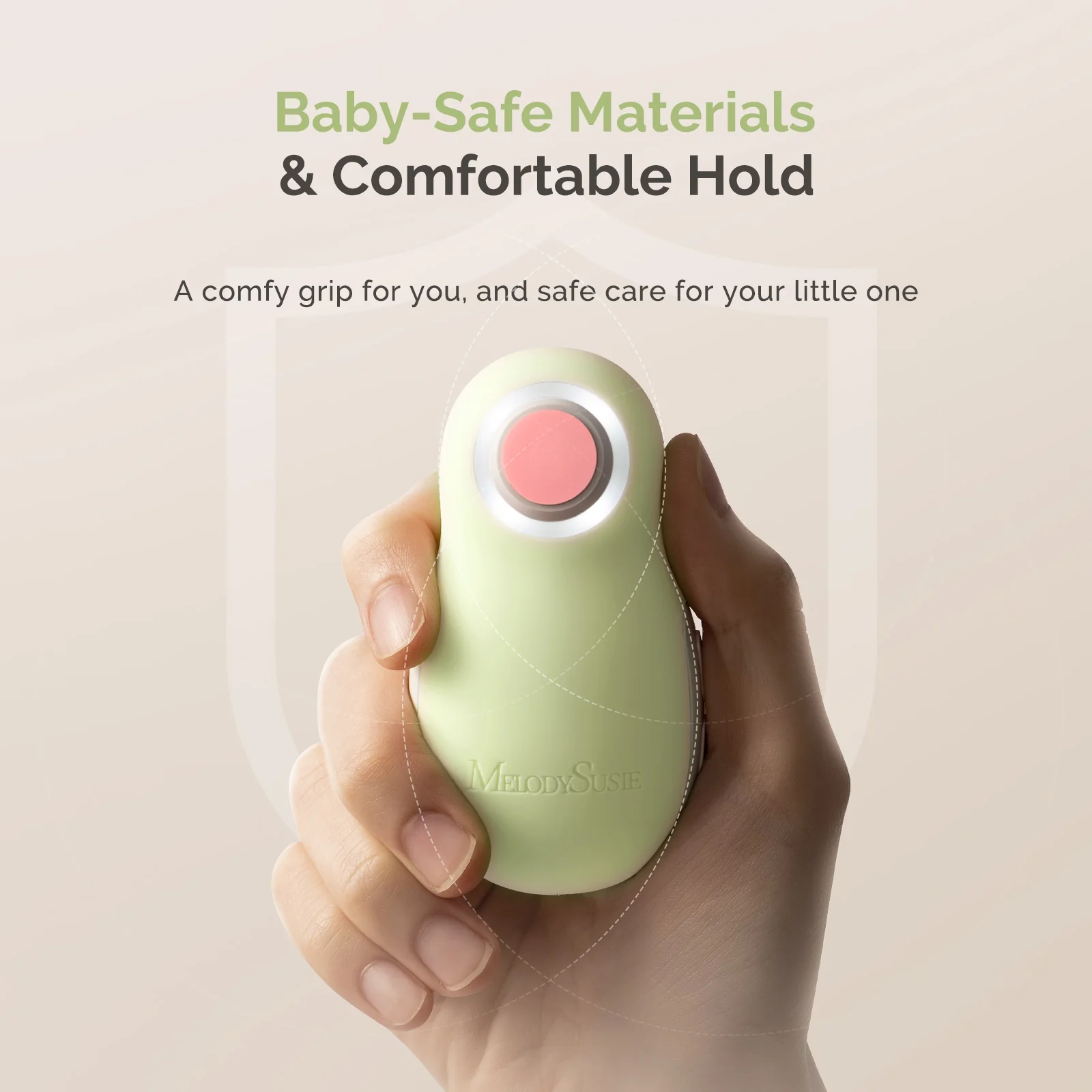 PC20F Rechargeable Baby Nail Trimmer - Green - Image 7