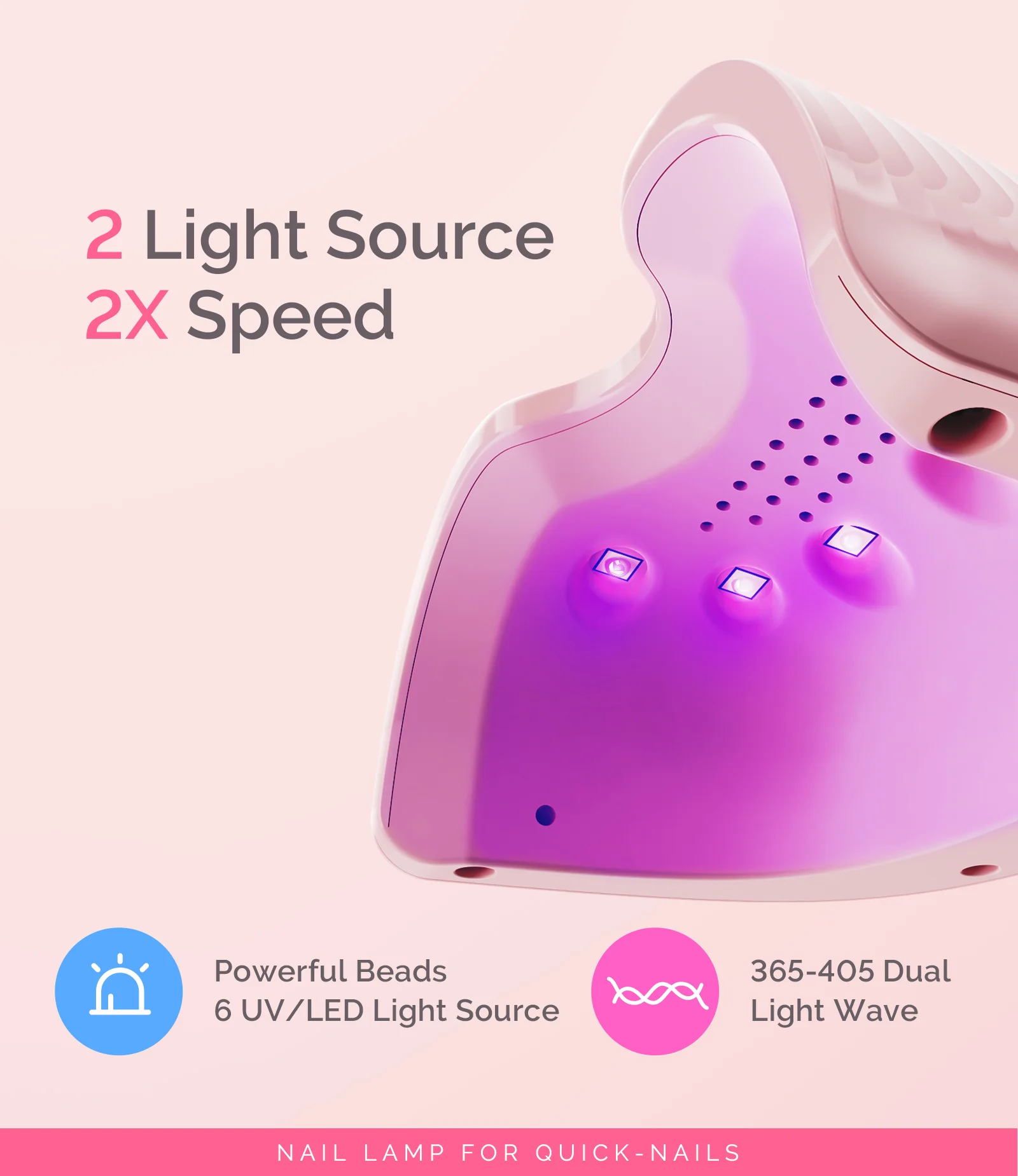 P-ART06G Rechargeable & Cordless LED/UV Nail Lamp - Image 2