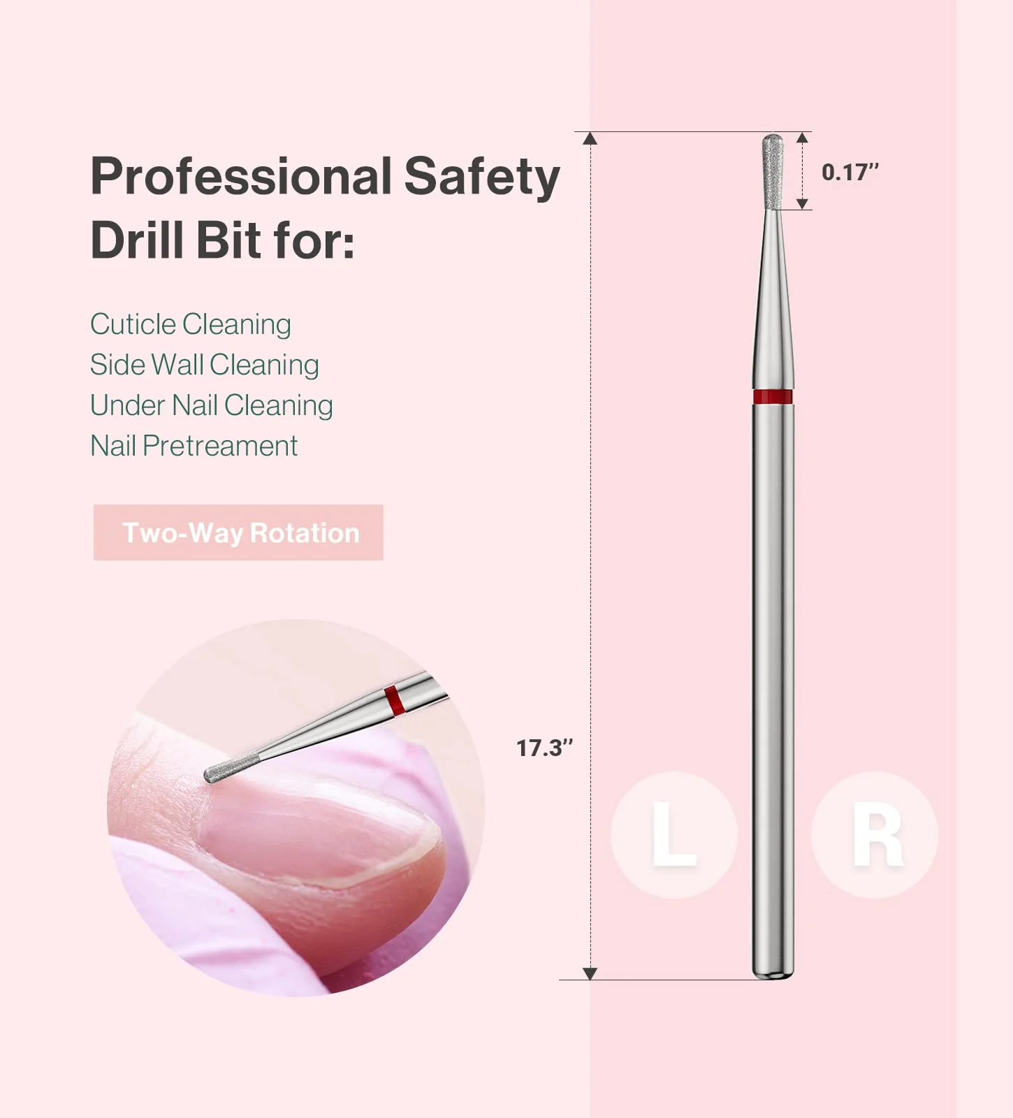 Pear Shape Carbide Diamond Under Nail Cleaner Nail Drill Bit - Image 3