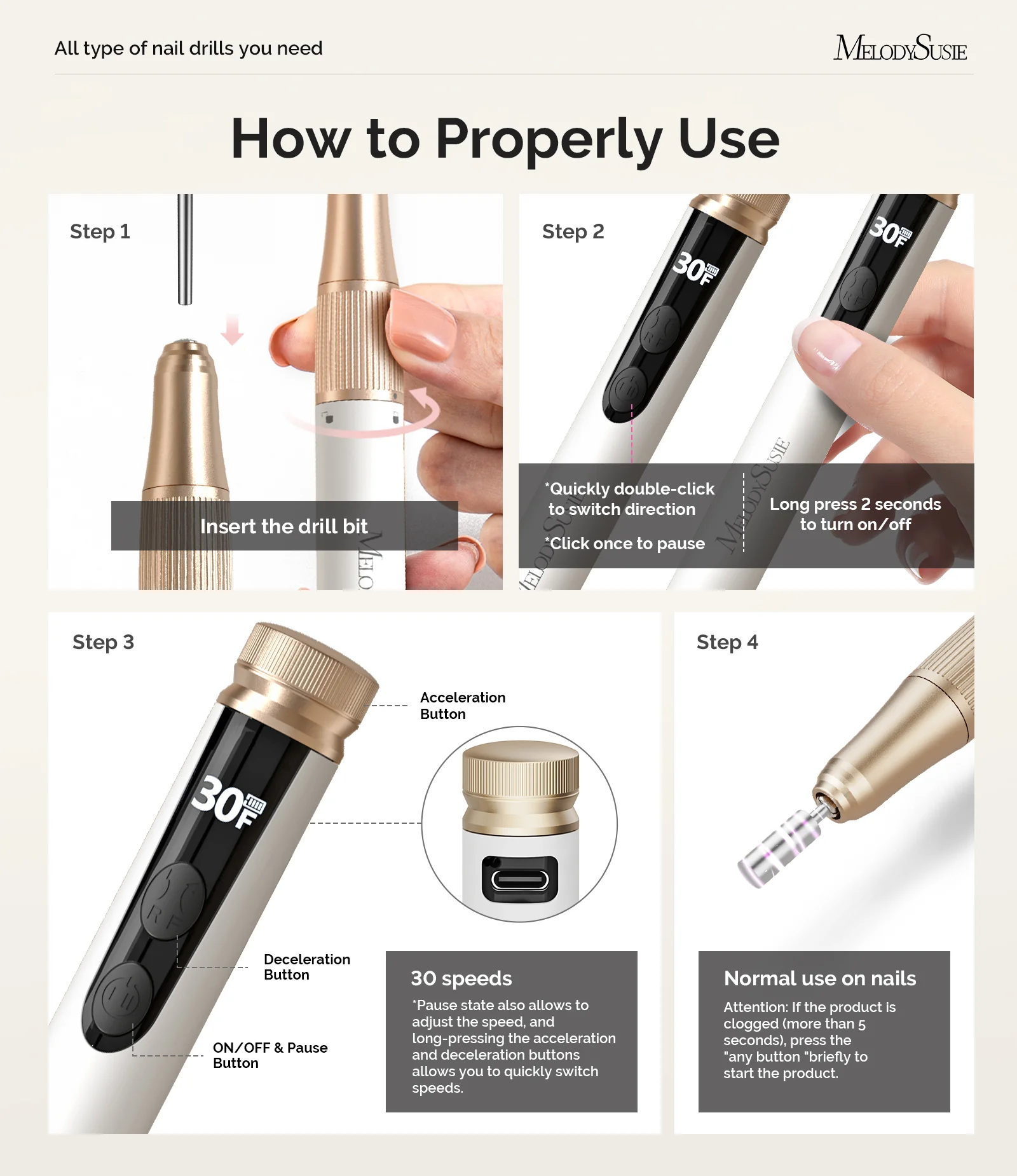 Nail Drill Full Set - Beginner Manicure Kit - Image 4