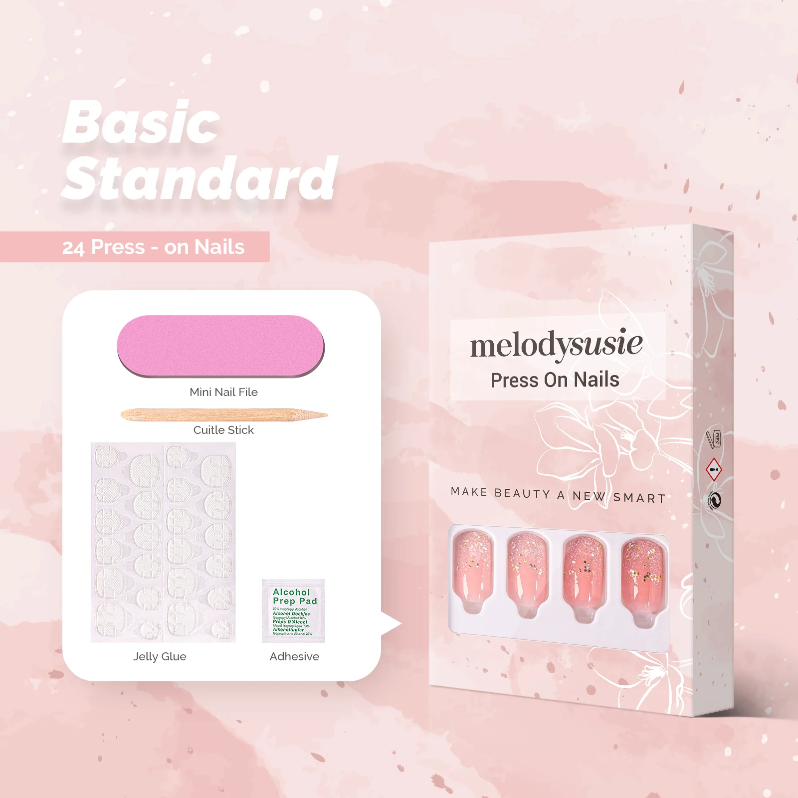 Pink Bubble Acrylic Press On Nails Kits - Image 3