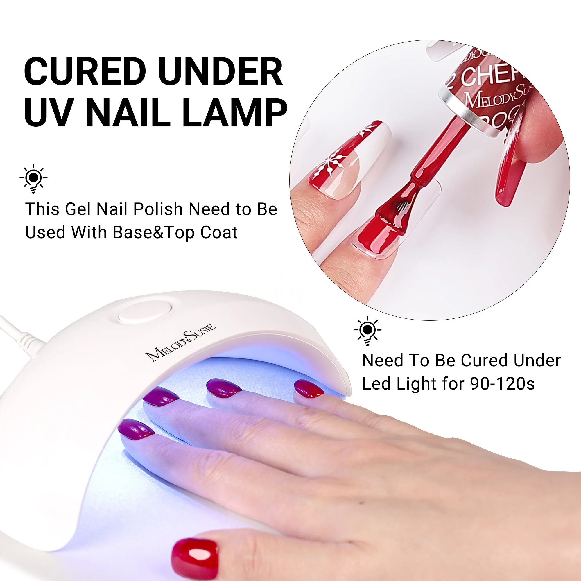 572 Pinky White - TPO-Free Thick Gel Nail Polish (15ml) - Image 5