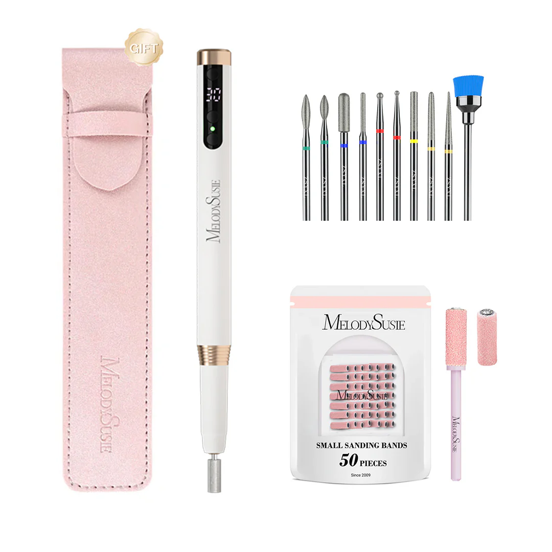 PM170F Pen-Shaped Ultra-Slim Rechargeable Nail Drill 30,000RPM - Black - Image 10