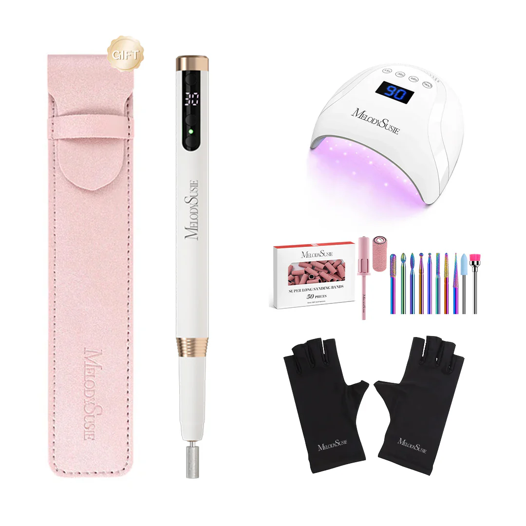 PM170F Pen-Shaped Ultra-Slim Rechargeable Nail Drill 30,000RPM - Rose Gold - Image 11
