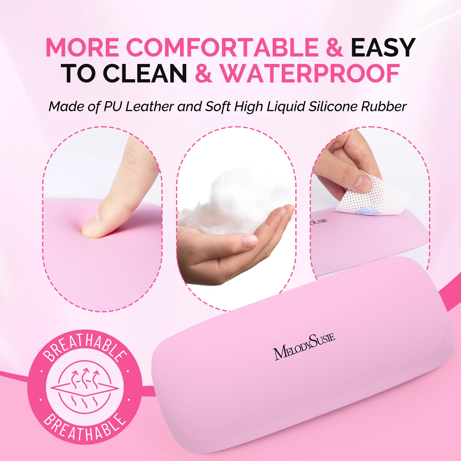 Portable PU Leather Nail Arm Rest - Image 2