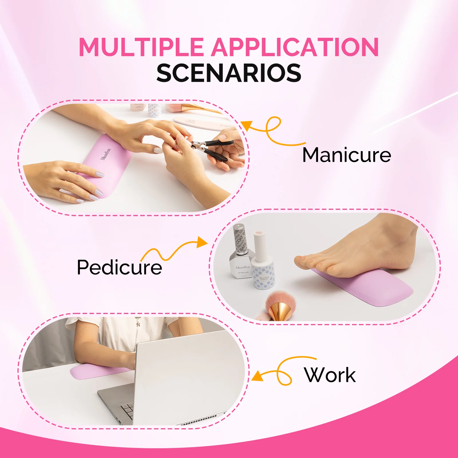 Portable PU Leather Nail Arm Rest - Image 3