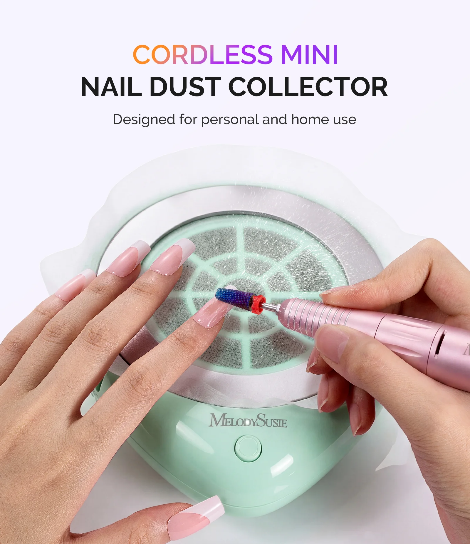 PProR Cordless & Rechargeable Nail Dust Collector - Green - Image 7