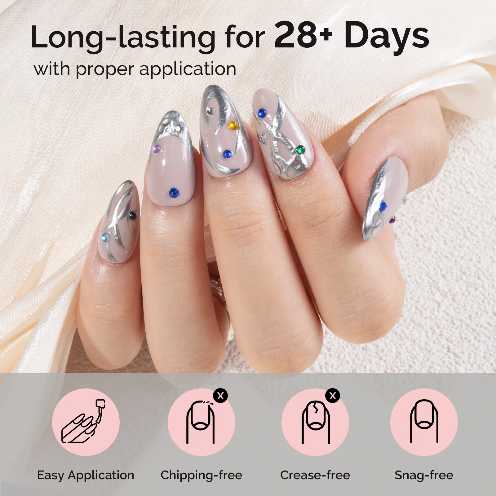 Half Matte Pre-Shaped Acrylic Nail Extension Tips - Image 5