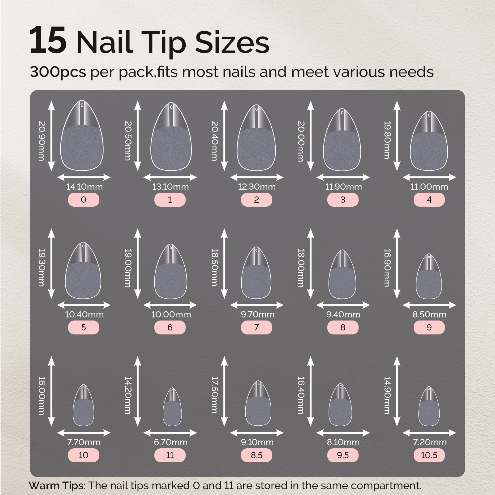 Half Matte Pre-Shaped Acrylic Nail Extension Tips - Image 6
