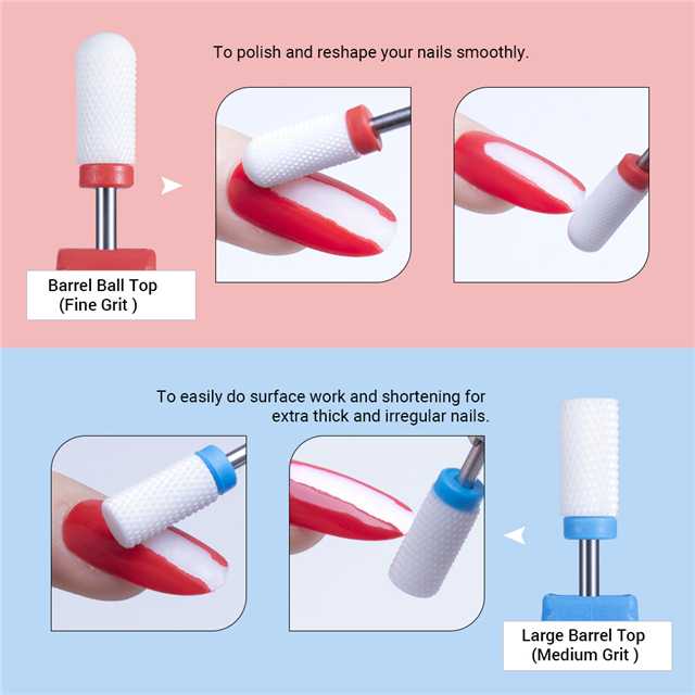 Professional Ceramic Nail Drill Bits Set (5Pcs) - Image 4