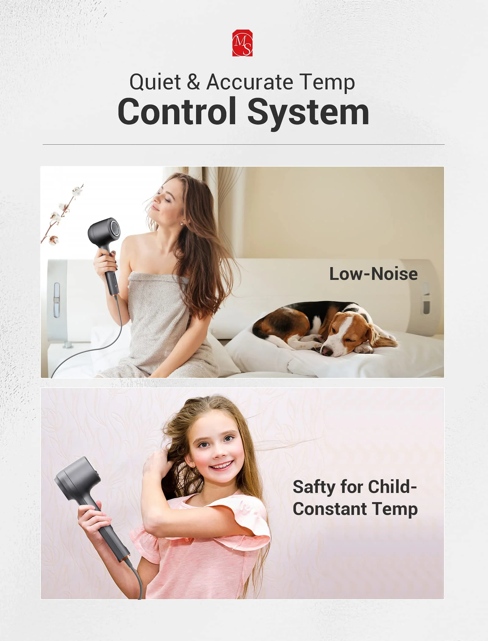 Professional Portable lonic Hair Dryer - Black - Image 4
