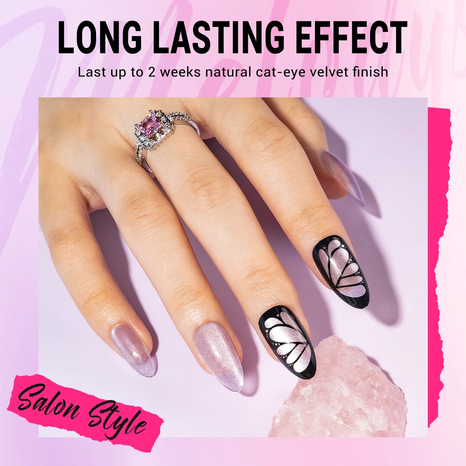 Purple Butterfly Press On Nails Kit - US ONLY - Image 6