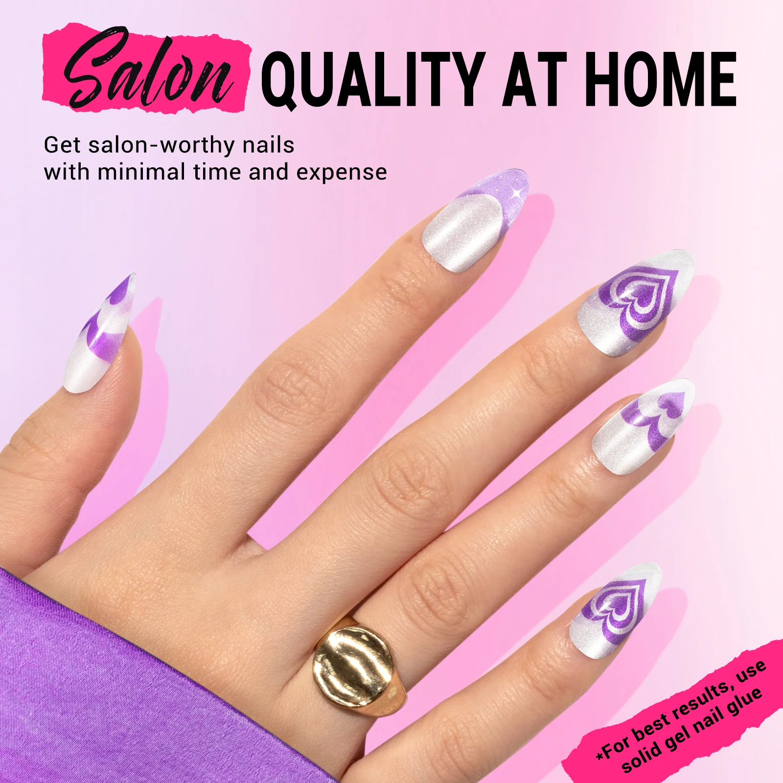 Purple Heart Press On Nails Kit - US ONLY - Image 4