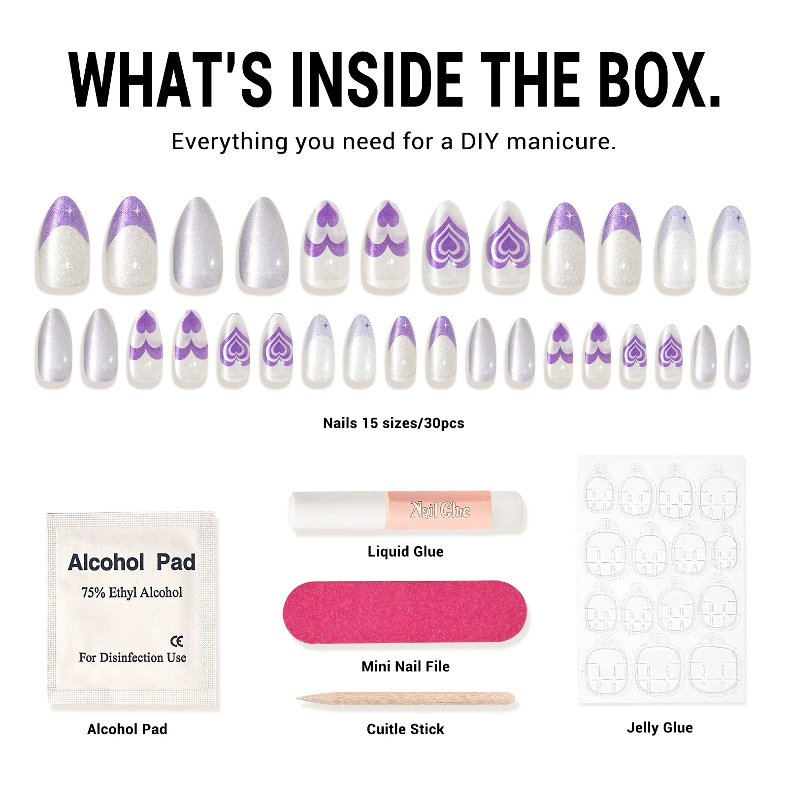 Purple Heart Press On Nails Kit - US ONLY - Image 5