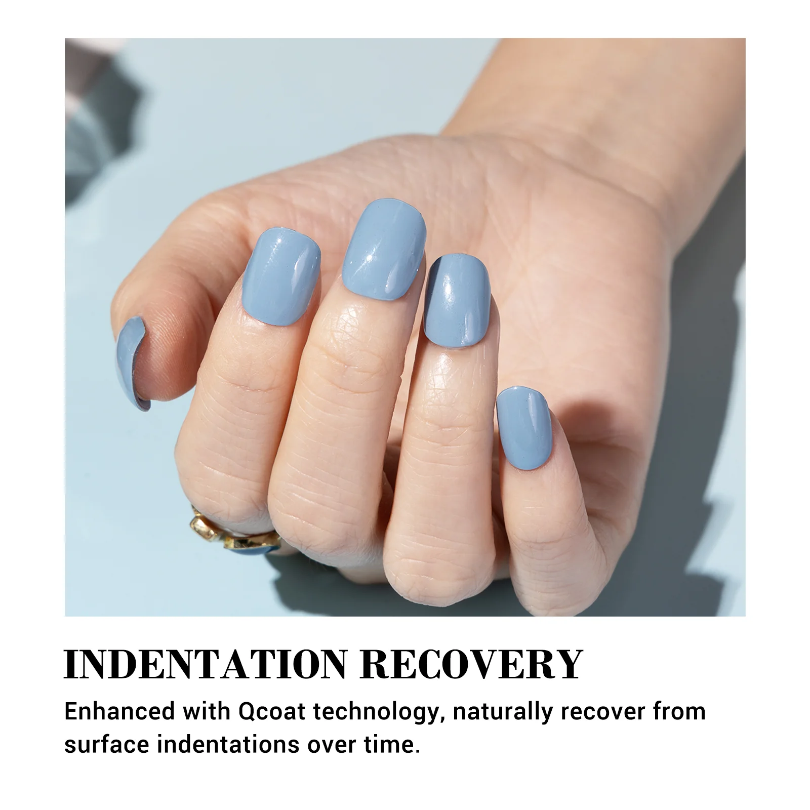Qcoat Fully Cured Gel Nail Strips - Baby Blue(US ONLY) - Image 5