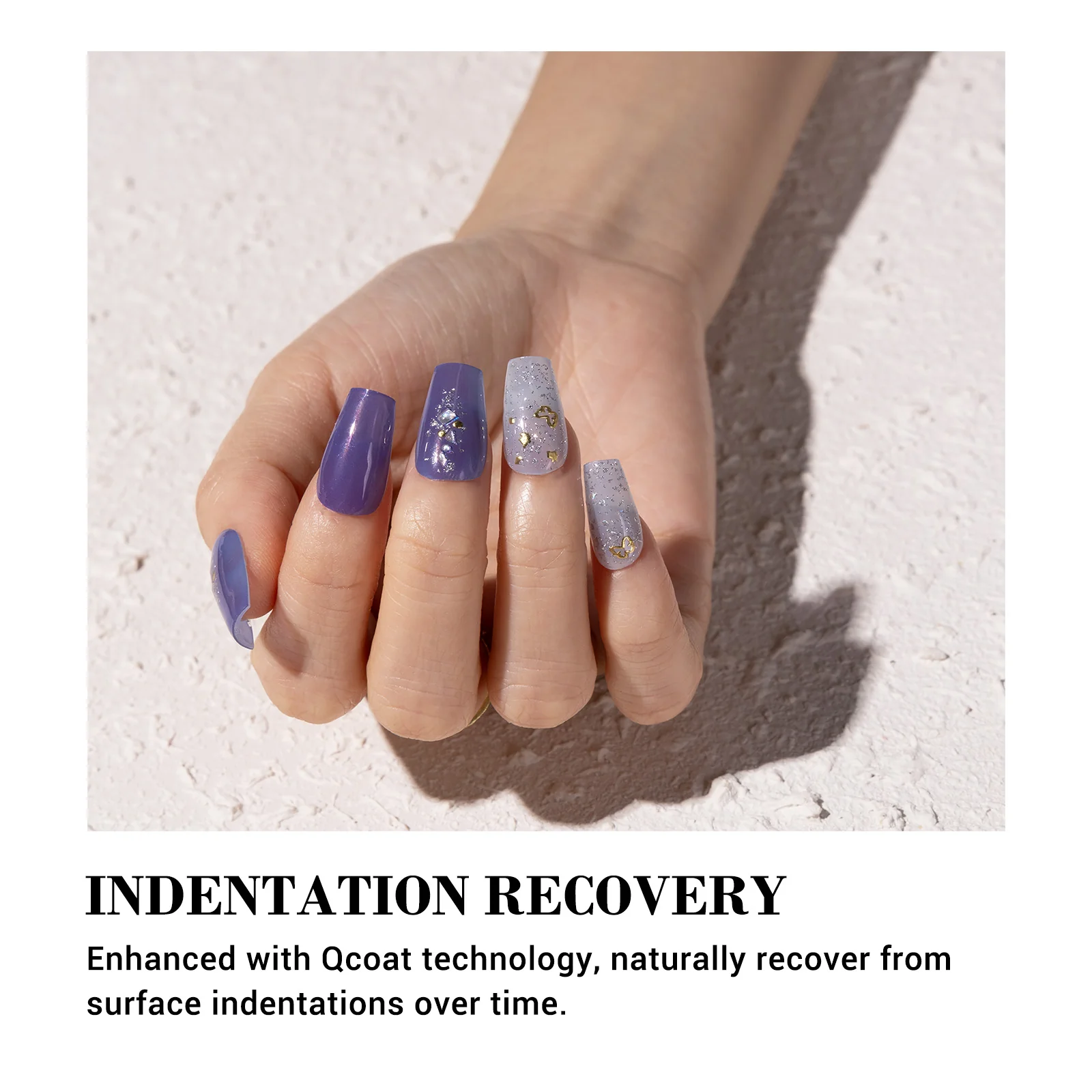 Qcoat Fully Cured Gel Nail Strips - Blue Butterflies(US ONLY) - Image 4