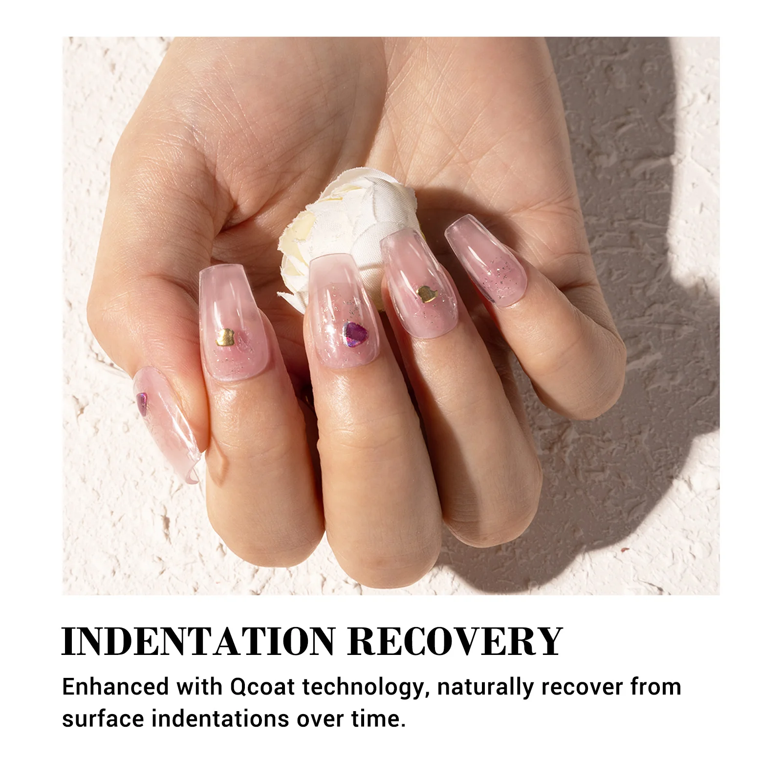 Qcoat Fully Cured Gel Nail Strips - Blush Heart(US ONLY) - Image 5