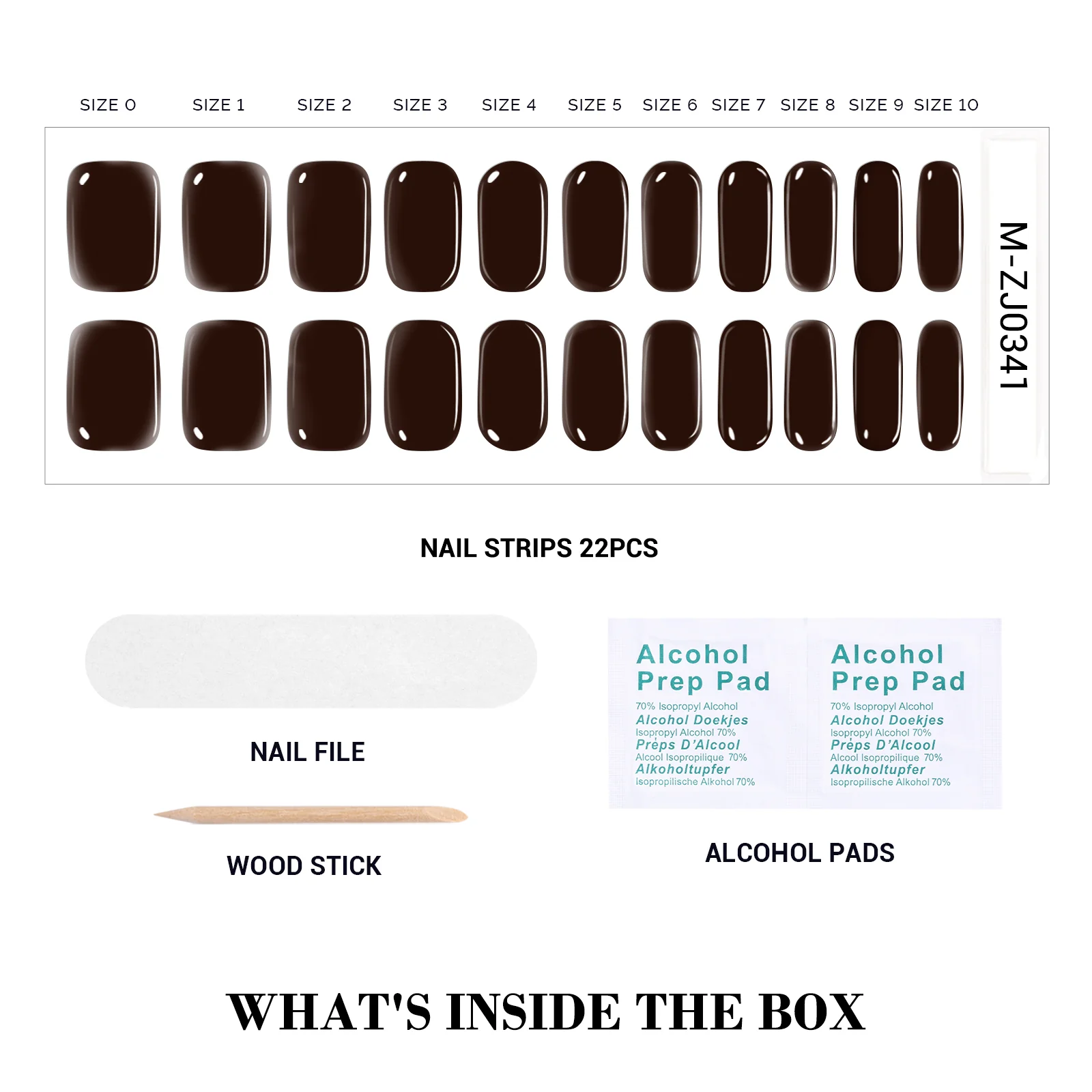 Qcoat Fully Cured Gel Nail Strips - Chocolate(US ONLY) - Image 3