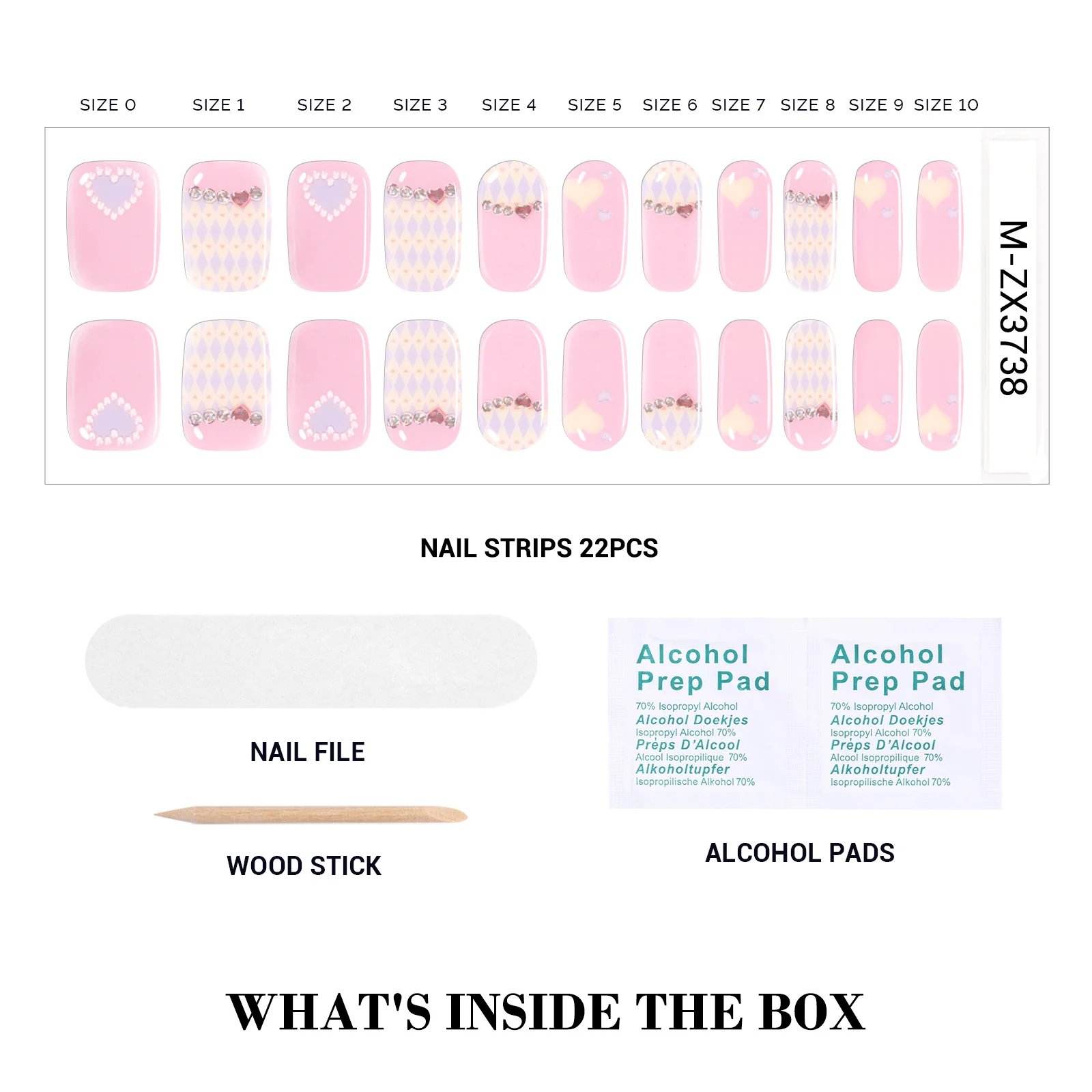 Qcoat Fully Cured Gel Nail Strips Gift Box - Image 6