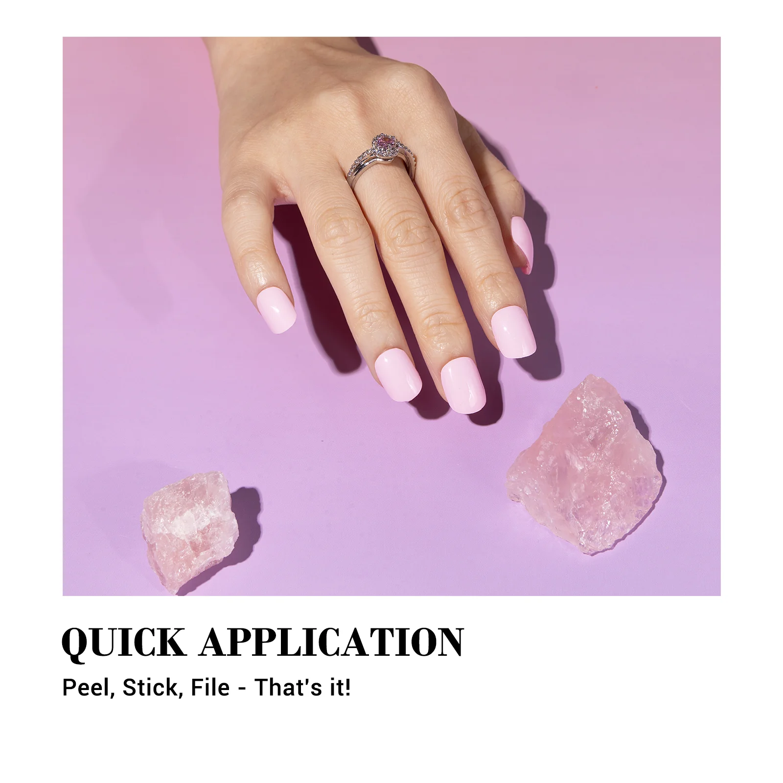 Qcoat Fully Cured Gel Nail Strips - Lavender(US ONLY) - Image 4