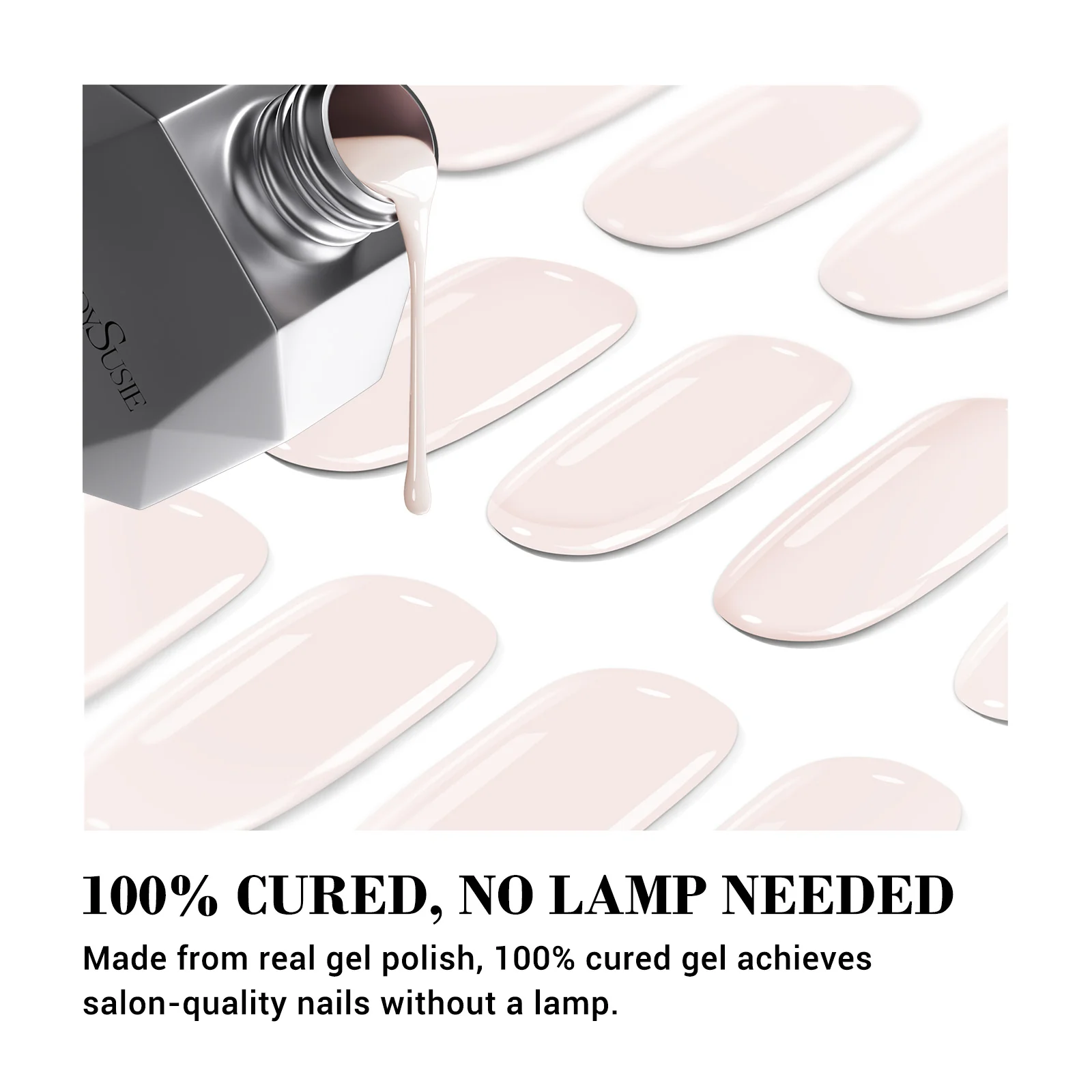 Qcoat Fully Cured Gel Nail Strips - Milky White(US ONLY) - Image 2