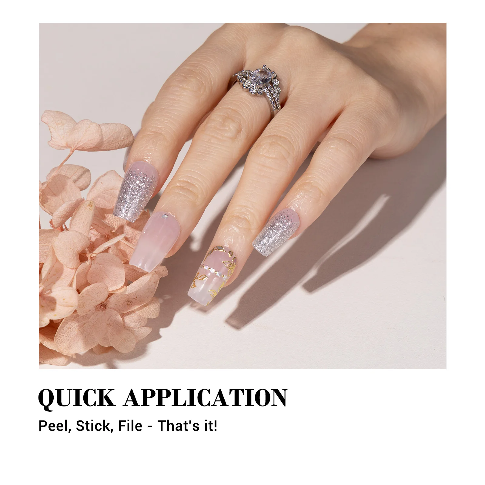 Qcoat Fully Cured Gel Nail Strips - Nude Fresh(US ONLY) - Image 4