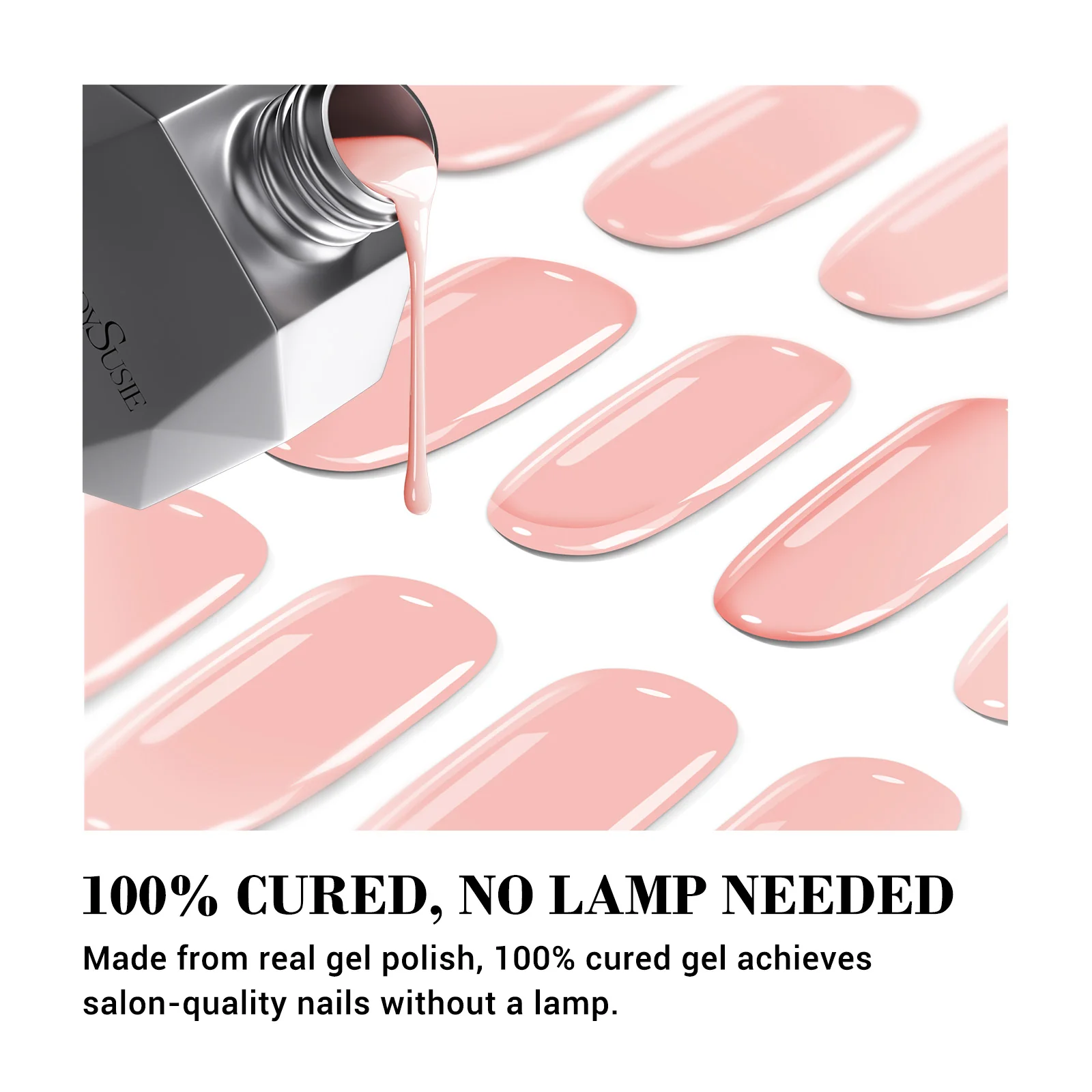 Qcoat Fully Cured Gel Nail Strips - Pastel Pink(US ONLY) - Image 2