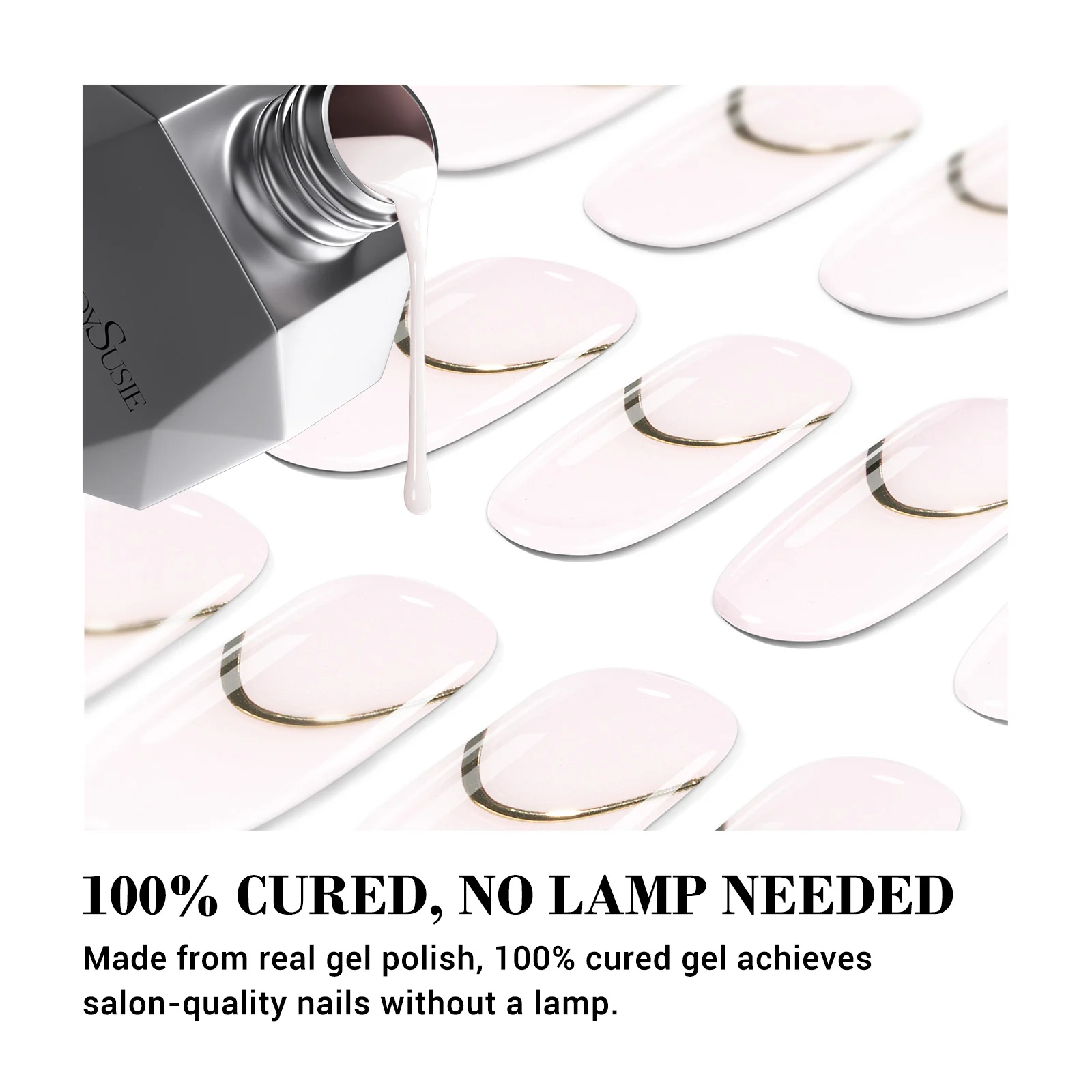 Qcoat Fully Cured Gel Nail Strips - Pink French Tips(US ONLY) - Image 2