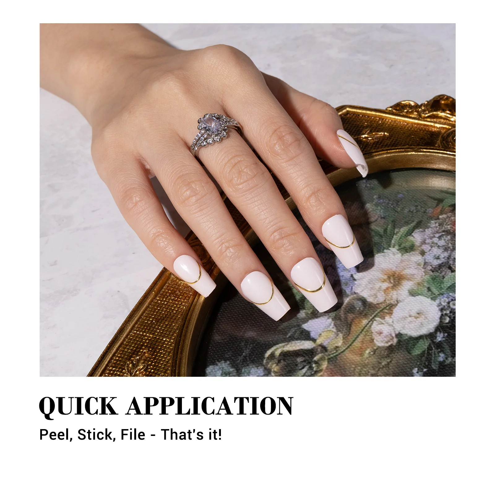 Qcoat Fully Cured Gel Nail Strips - Pink French Tips(US ONLY) - Image 3