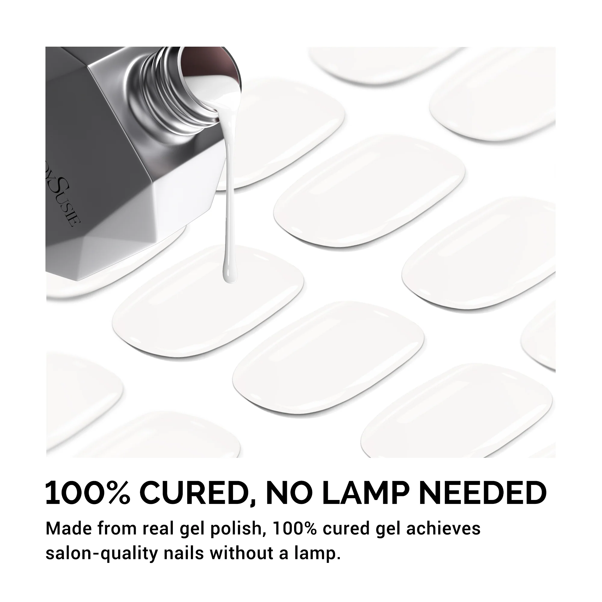 Qcoat Pedicure Fully Cured Gel Nail Strips-White(US ONLY) - Image 2