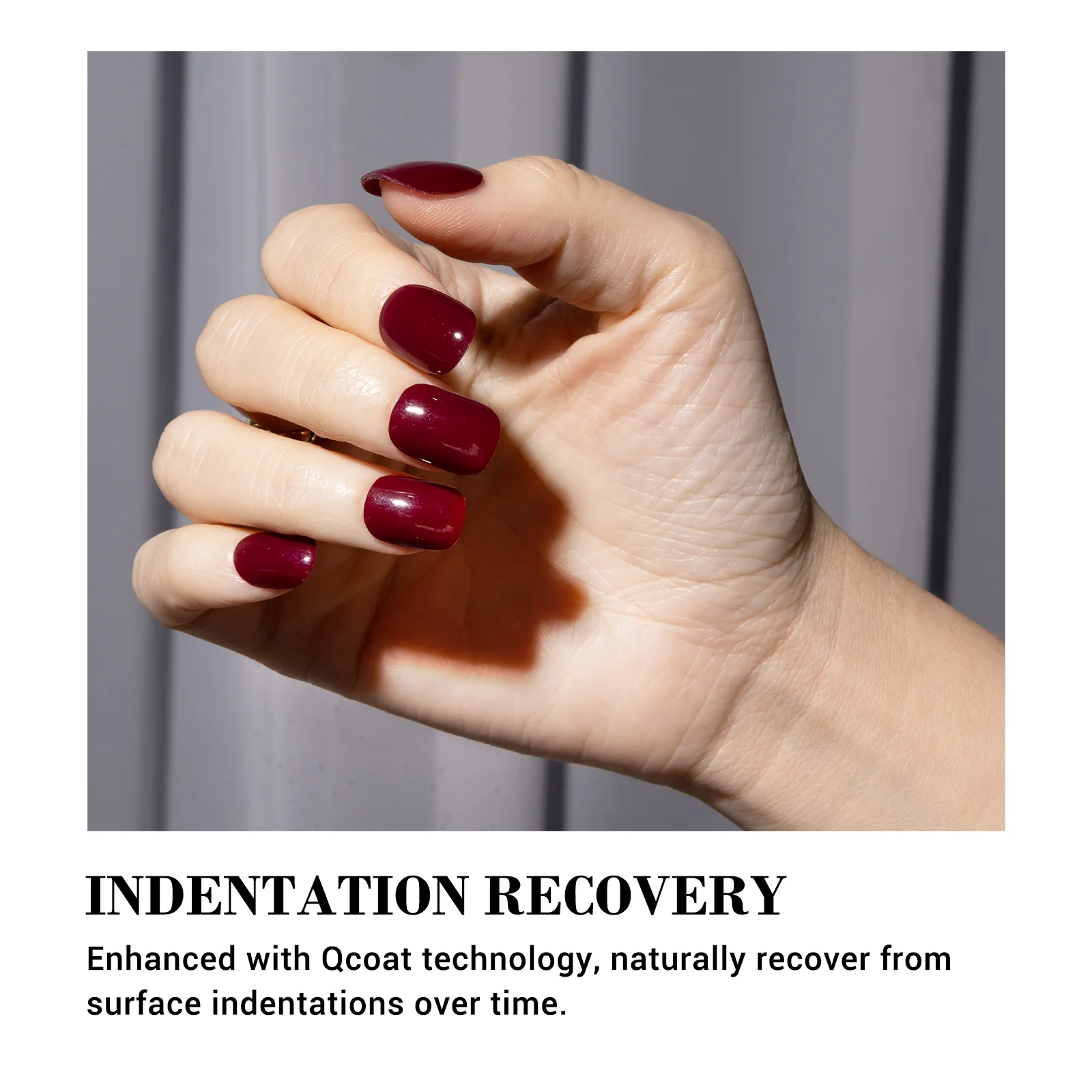 Qcoat Fully Cured Gel Nail Strips - Wine Red(US ONLY) - Image 5