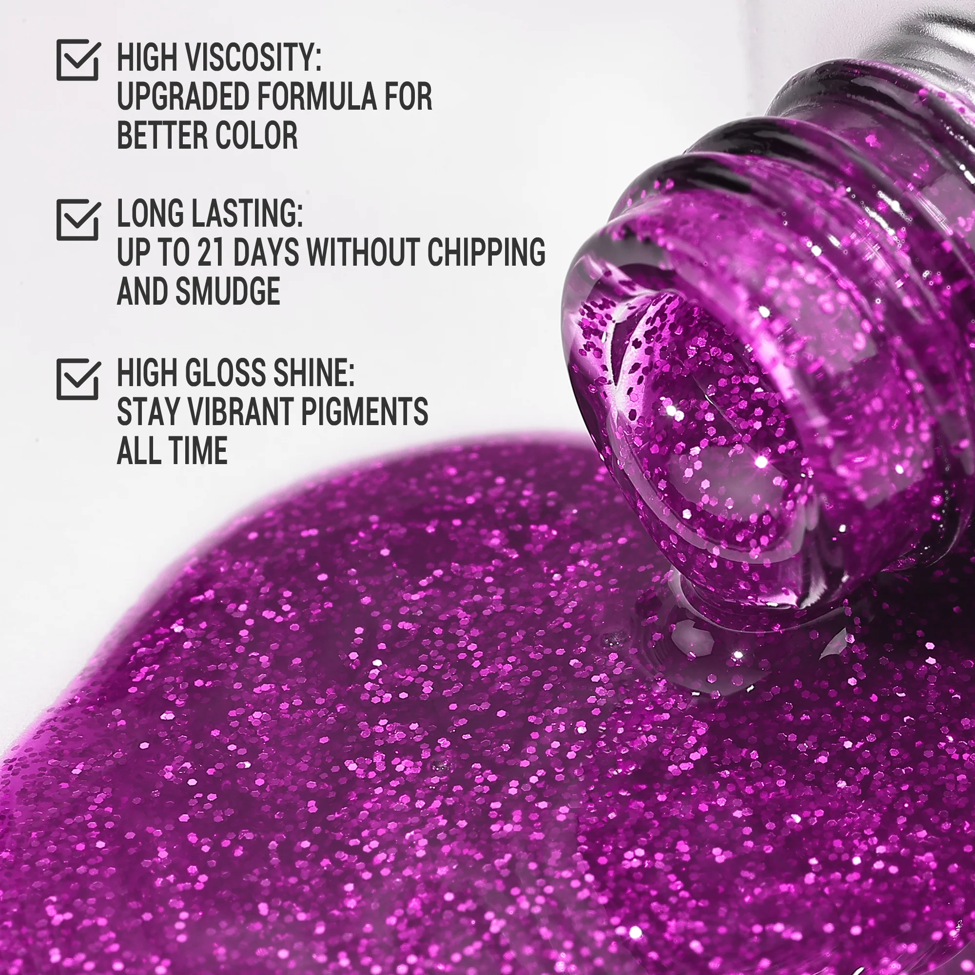 Z026 Rave Magenta - TPO-Free Thick Gel Nail Polish(15ml) - Image 2