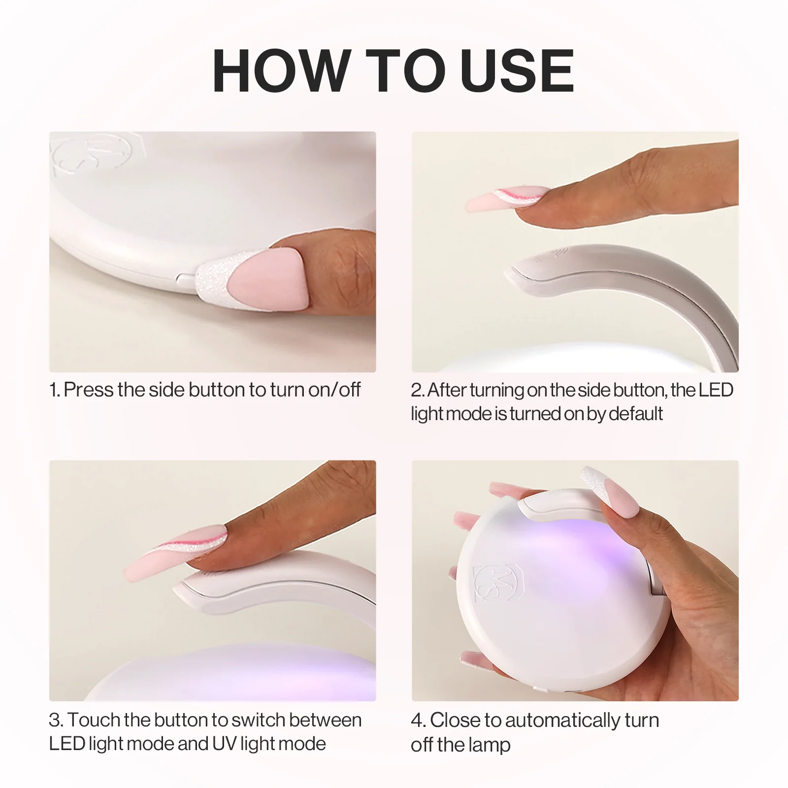 Rechargeable P-Art05M Mini 2 in 1 LED/UV Nail Art Lamp - Image 6