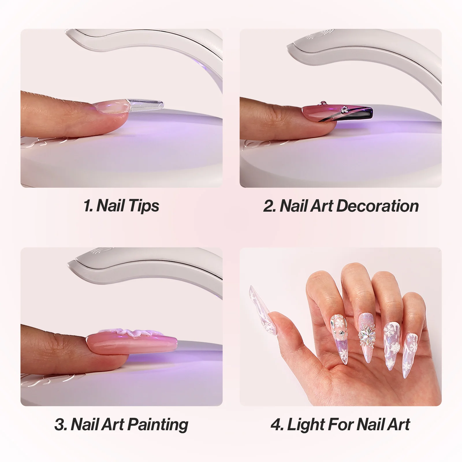 Rechargeable P-Art05M Mini 2 in 1 LED/UV Nail Art Lamp - Image 7