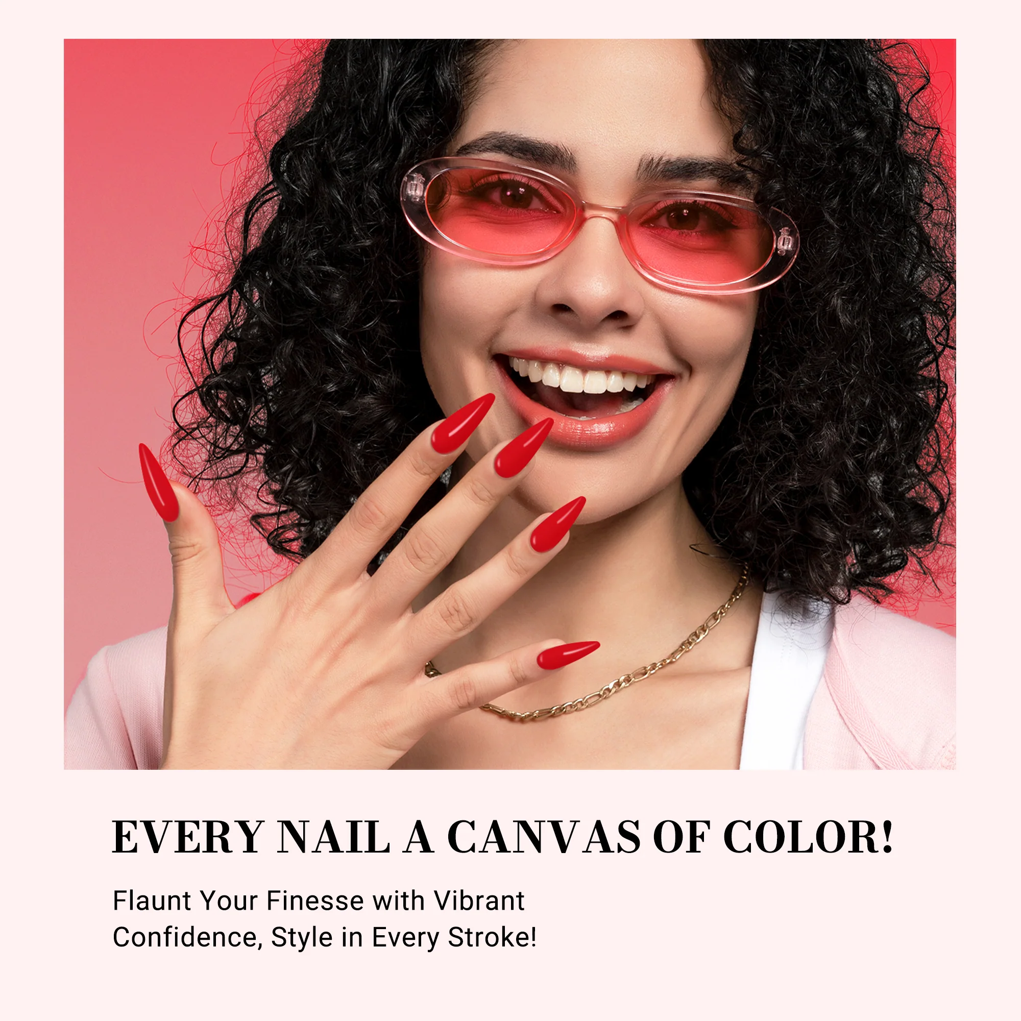 068 Rose Red - TPO-Free Thick Gel Nail Polish (15ml) - Image 5